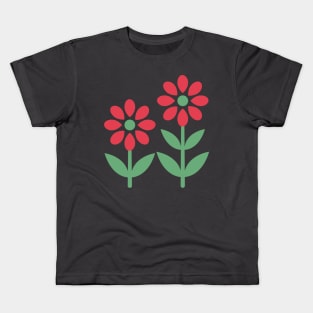 Cute Colorful Flowers Kids T-Shirt